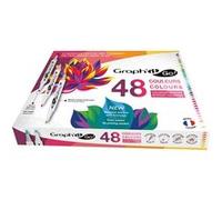 Set de 48 marqueurs acryliques Graph it avec double pointe Multicolore A