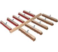 Set de 5 balais coco/élaston L.600mm avec 10 manches L.1400mm