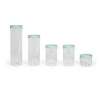 Set de 5 bocaux de conservation - LIVOO - MEN399 - 450 ml - Verre borosciliate - Couvercle en silicone et verre