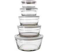 Set de 5 bols - MENASTYL - 5039038 - 150 ml, 230 ml, 400 ml, 610 ml et 940 ml - Couvercles en plastique durable