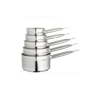 Arthur Martin Set 5 casseroles acier inoxydable satiné gradué bec verseur tous feux dont induction