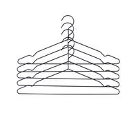 HAY Set de 5 cintres Hang noir lxH 42x20cm