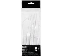 Liquitex 3699371 Basics Kunstoff Lot de 5 couteaux à palette de différentes formes et tailles pour peintures acryliques ou à l'huile