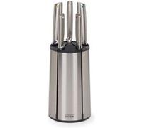 Set de 5 Couteaux Joseph Joseph Elevate Carousel, Couteaux Ergonomiques avec Technologie Elevate pour Meilleure Hygiène et Rangement Efficace Gris