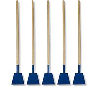 Set de 5 DEWEPRO Racloir à glace - Grattoir à glace - Gratte-glace - Scharre - Grattoir contre les chocs - Schaber de sol - Schaber de surface - Largeur : 180 mm, manche en bois de 120 cm inclus
