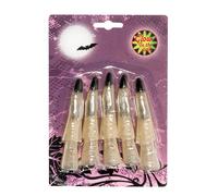 Set de 5 doigts de sorcière phosphorescents - BOLAND - Enfant - Mixte - A partir de 3 ans - Blanc
