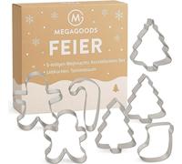 set de 5 emporte-pièces de Noël Pain d'épice Sapin FR.