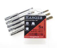 Set de 5 forets à béton THOR SDS Plus à 4 taillants HANGER 155763