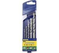 Set de 5 forets béton MASONRY Irwin Ø4, 5, 6, 8, 10mm G
