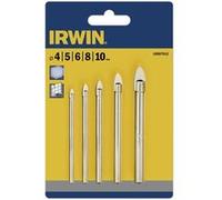 Irwin Forets à verre et céramique IRW10507912 – 5 pièces 4/5/6/8/10 mm
