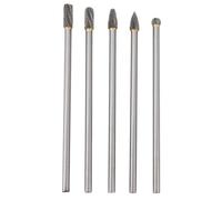 Set de 5 Fraises Rotatives Carbure, Manche Long de 150mm, Grains Doubles, Outils de Polissage et Meulage - Multi - Usage, Haute Durabilité pour Travail de Gravure et Ébarbage (6 * 8mm)