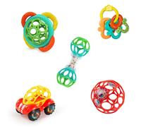 Bright Starts Set De Hochet Oball Et Anneaux De Dentition. 5 Pieces. Sans Bpa. 0-24 Mois