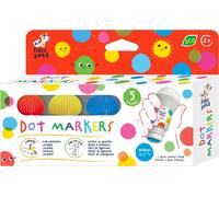 Set de 5 marqueurs lavables Dot - couleurs classiques, Haku Yoka