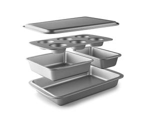 Set de 5 moules en acier revêtu Delize Lacor
