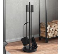 set de 5 outils pour cheminée 18x66 cm acier