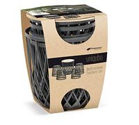 Set de 5 paniers multifonctions 55L (avec couvercle en bois) + 4x35L paniers en plastique Prosperplast Uniqubo en couleur grise