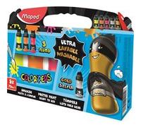 Set de 5 pastilles gouaches Maped Fluo métal 5 x 75 ml G