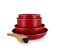 Set de 5 pieces cuisson en aluminium recycle magenta