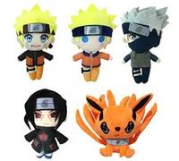 Set de 5 pièces Peluche Naruto Itachi Kakashi 20 cm G