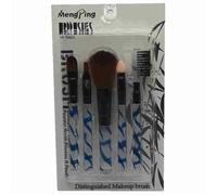 SET DE 5 PINCEAUX BLEU POUR MAQUILLAGE SOUS BLISTER DIMENSION DE 11 À 12 CM