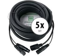 Set de 5 Pronomic Stage IECD-10 DMX câble hybride C/DMX 10m G