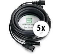 Set de 5 Pronomic Stage IECD-5 DMX câble hybride C/DMX 5m G