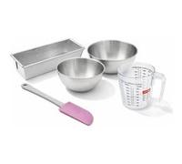 Set de 5 ustensiles de pâtisserie moule à gâteaux bols spatule et verre doseur Zenker Silver Gris