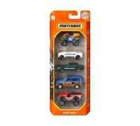 Set De 5 Vehicules Pour Matchbox : Rocky Peaks - Coffret Voitures Miniatures Blanc Verte Rouge Bleue - Enfant