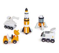 Set de 5 véhicules voyageurs de l'espace en bois