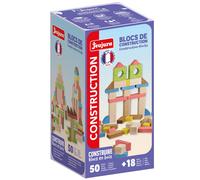 Set de 50 blocs de construction en bois