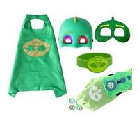 Set de 5pcs costume Pyjamasques pour enfant déguisement cosplay super heros - Gluglu Vert G