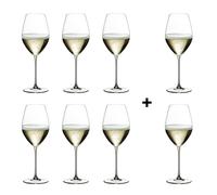Set de 6+2 de verres á champagne Veritas h 23.5cm , 445ml