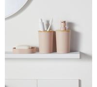 Set de 6 accessoires de salle de bain et WC avec bambou 36x9cm