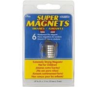 Generique Ensemble d'aimants Néodyme 12 x 3 mm rond acier inoxydable 6 pièces