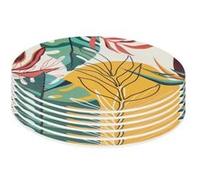 Set de 6 assiettes à dessert en plastique paradis exotique (Ø20cm) - ANTILLES -