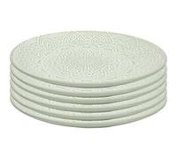 AltoBuy Set de 6 Assiettes Plates en céramique Verte Motif Mandala (Ø27 cm) - AKKA