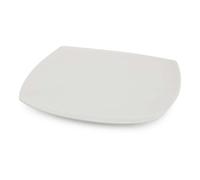 Set De 6 Assiettes Plates Tokio Bianchi Carrées En Porcelaine 27x27 Cm Saturnia