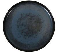 Set de 6 assiettes plates YAKI rondes à dessert, plat à service de table en Porcelaine décorée - diamètre 27 x hauteur 3 cm G