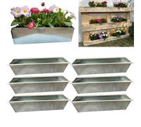 set de 6 bacs à fleurs Balconnière Insert adapté aux palettes Europe pour fleurs, herbes aromatiques et fruits 6 pièces 38cm