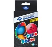 Donic-Schildkröt – Balles de tennis de table Color Popps Poly 40+ – 6 balles multicolores