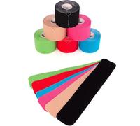 Set de 6 bandes kinésiologie axion mélange de couleurs | 120 pansements imperméables prédécoupés de 25x5 cm - 20 par rôle | Elastique et respirant | Ruban optimal pour le sport