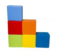My Velinda Set de 6 blocs en mousse pour le jeu - crèches et écoles maternelles - Couleur mix1