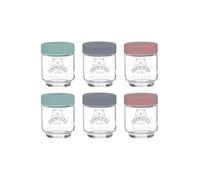 Set De 6 Bocaux 190 ml en Verre pour Bébé