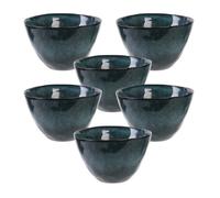 Set de 6 bols 55cl en céramique au grés du temps bleu - GALET