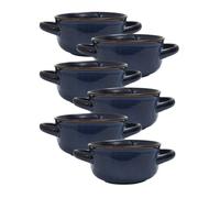 Set de 6 bols à soupe en Grés du Temps bleu (60ml)