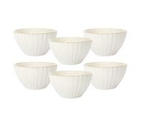 Set de 6 bols beiges en céramique (Ø11cm) - SHELLY