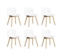 Set de 6 chaises About a Chair AAC 12 2.0 chêne laqué water-based lacquered oak base