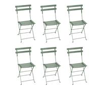 Set de 6 chaises pliante en métal Bistro WxHxD 42x82x50cm