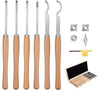 set de 6 couteaux à tourner - Jeu de fers à tourner - Outils pour le tournage sur bois - Kit complet d'accessoires pour le tournage sur bois