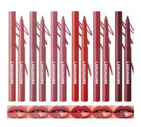 Set de 6 crayons à lèvres Matte Velvet, formule imperméable très pigmentée, kit de maquillage lisse et crémeux longue durée pour une définition précise et une couverture complète de la couleur (07-12)
